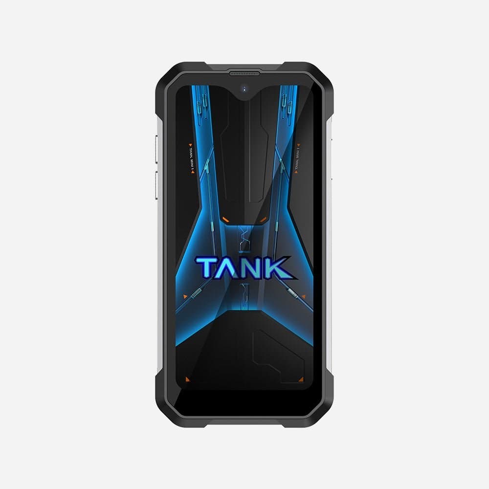 Unihertz Tank Mini, the ARK FIELD compact rugged phone, front view.
